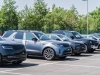 A row of Range Rovers and Land Rovers